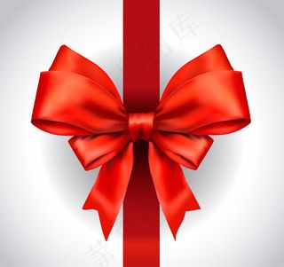 红色蝴蝶结矢量