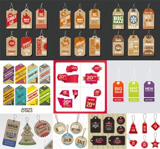 促销吊牌标签,免抠元素