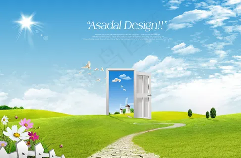 草地上的时空之门