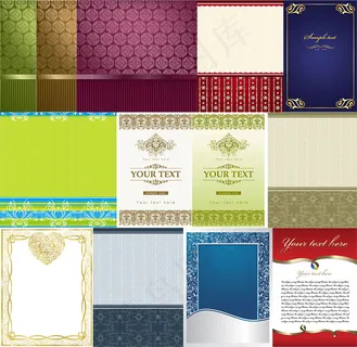 欧式花纹花边矢量