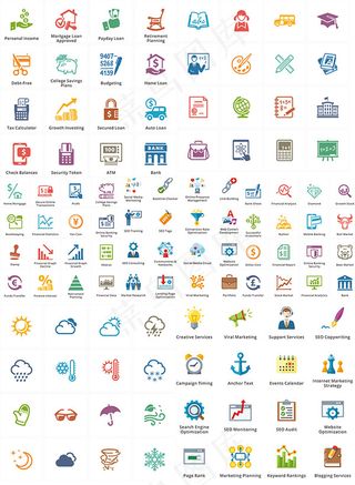 简约时尚图标,免抠元素