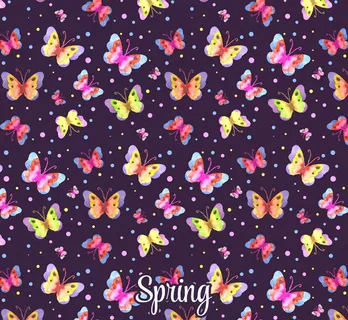 春季蝴蝶无缝背景