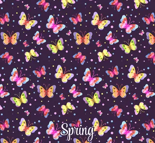 春季蝴蝶无缝背景