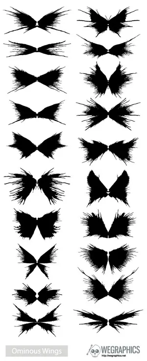 黑色翅膀图案