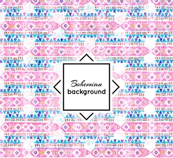 波西米亚风无缝背景