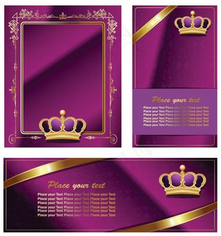 皇冠花边丝带卡片