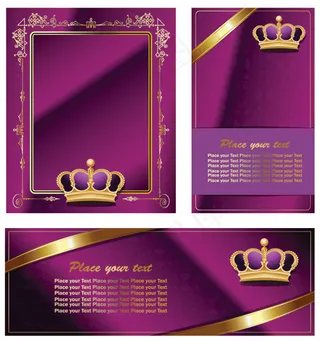 皇冠花边丝带卡片