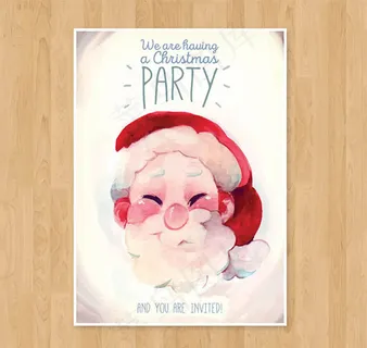 圣诞老人头像贺卡