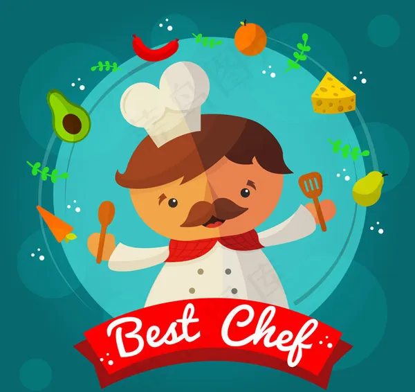 男厨师矢量ai矢量模版下载