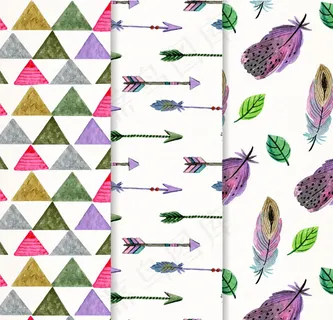 羽毛和箭无缝背景 羽毛和箭无缝背景