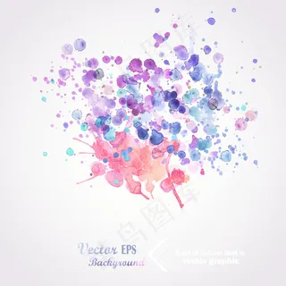 手绘水彩笔触背景