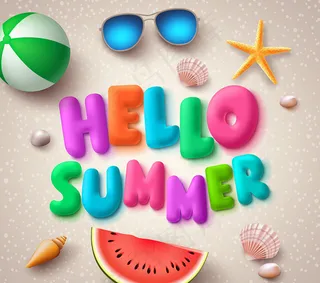 夏季海洋元素海报