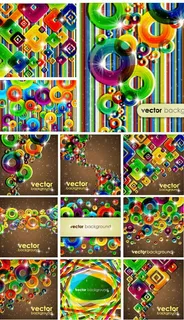 炫彩潮流背景,背景元素