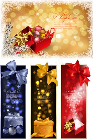 圣诞节横幅矢量