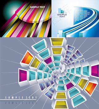 三维立体背景,背景元素