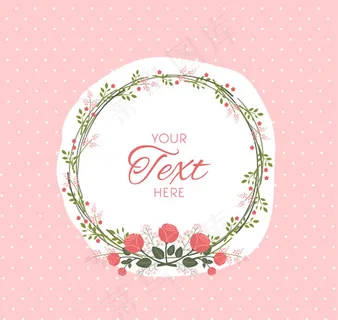 花环文本背景矢量