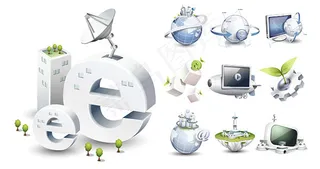 高科技风格图标2,免抠元素,背景元素