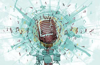 麦克风音乐背景