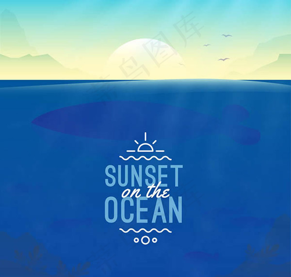 大海上的日落