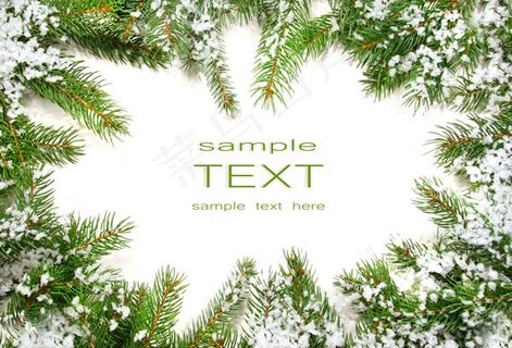 圣诞节饰物边框