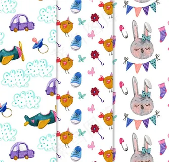 婴儿玩具无缝背景