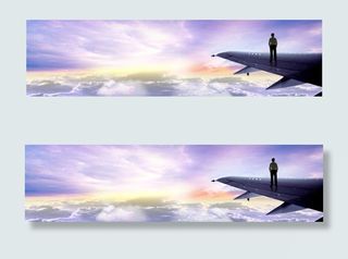 站在机翼上的人