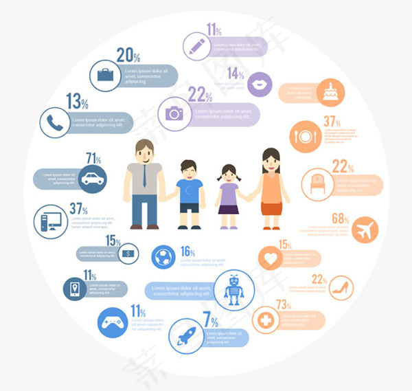 人物生活信息图