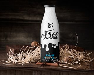 牛奶瓶包装样机