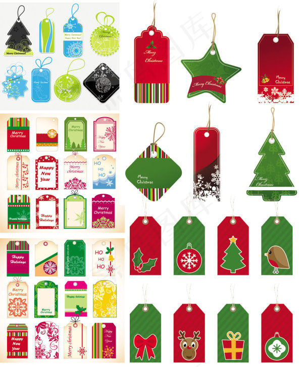 圣诞节标签,免抠元素
