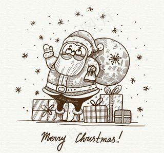 背礼包的圣诞老人