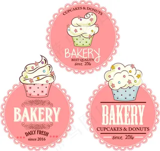 纸杯蛋糕标签,免抠元素