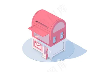 立体邮箱图标,免抠元素
