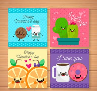 可爱情人节卡片