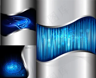 炫蓝光线背景,背景元素