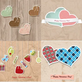 复古情人节标签