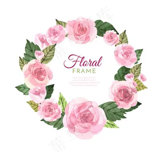粉色玫瑰框架
