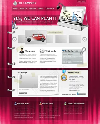 欧美企业网站模板