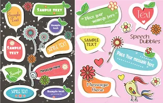 可爱对话框矢量