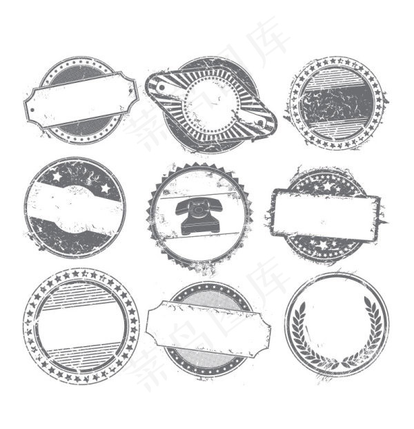 复古标贴标签,免抠元素