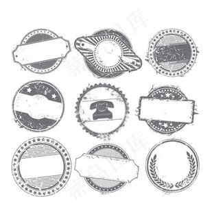 复古标贴标签,免抠元素