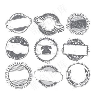 复古标贴标签,免抠元素