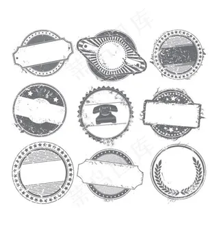 复古标贴标签,免抠元素