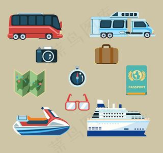 旅行元素图标