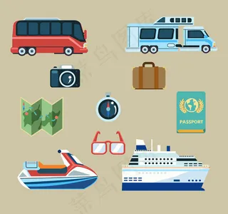 旅行元素图标