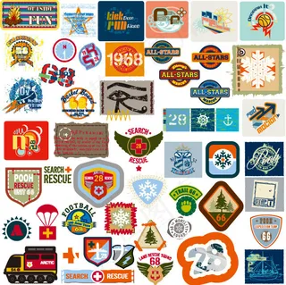 复古标签,免抠元素