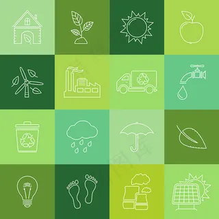 时尚线性图标,免抠元素