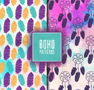 羽毛元素无缝背景