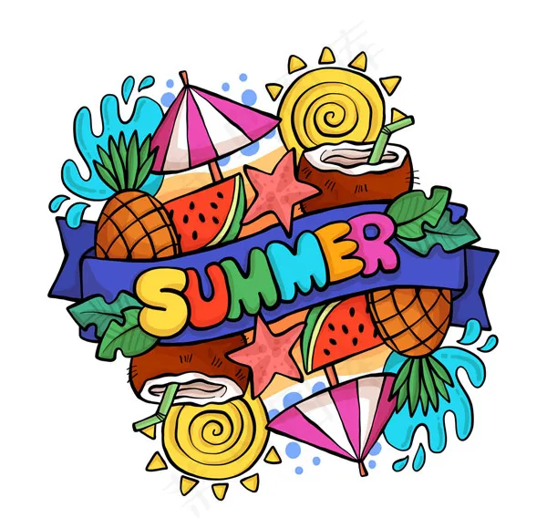 SUMMER艺术字ai矢量模版下载