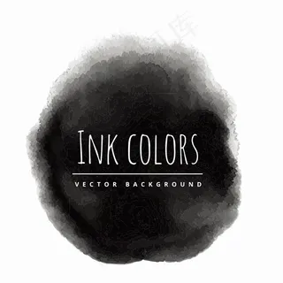 圆形水墨晕染背景