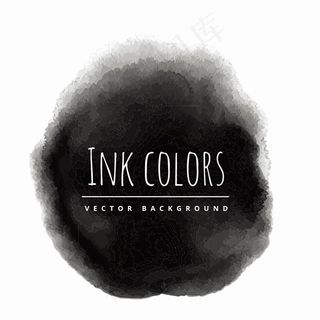 圆形水墨晕染背景